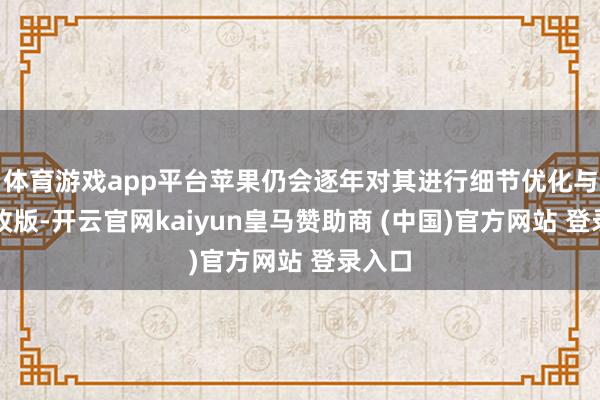 体育游戏app平台苹果仍会逐年对其进行细节优化与隐微改版-开云官网kaiyun皇马赞助商 (中国)官方网站 登录入口